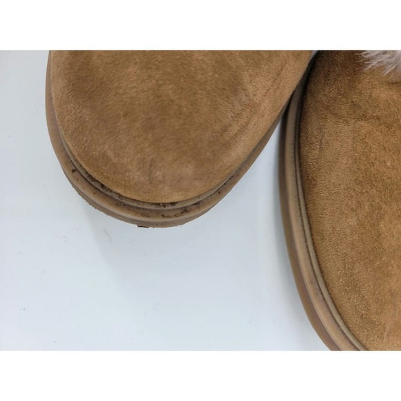 Hush Puppies Bailey Faux Fur Chukka Ankle Boot Bootie Tan Camel 7.5 - Picture 8 of 10
